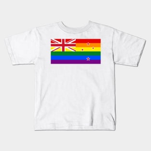 New Zealand LGBTQ Pride Flag Kids T-Shirt